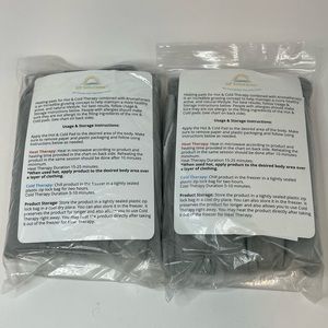 Two New Grey Heating Pad Solutions Hot/Cold For Natural Pain Relief Microwavable